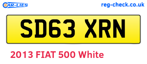 SD63XRN are the vehicle registration plates.