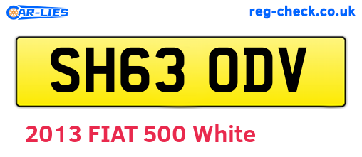 SH63ODV are the vehicle registration plates.