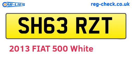 SH63RZT are the vehicle registration plates.