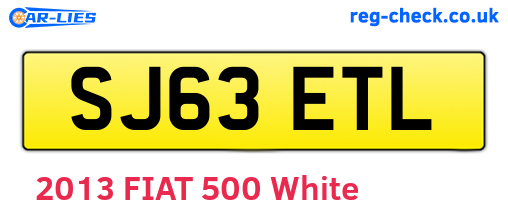 SJ63ETL are the vehicle registration plates.