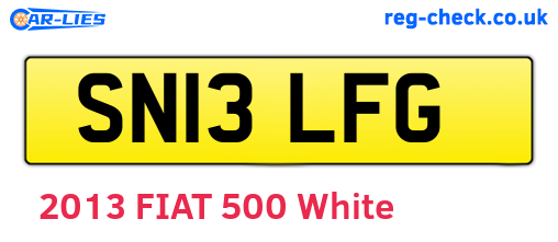 SN13LFG are the vehicle registration plates.