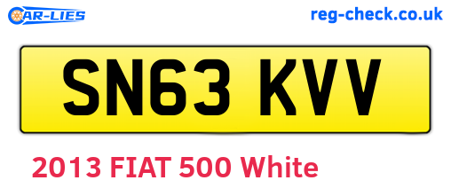 SN63KVV are the vehicle registration plates.