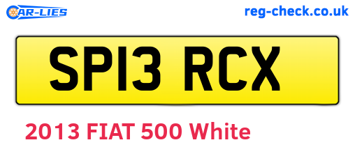 SP13RCX are the vehicle registration plates.