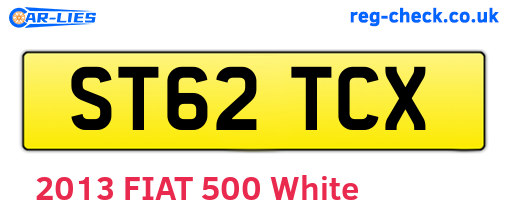 ST62TCX are the vehicle registration plates.