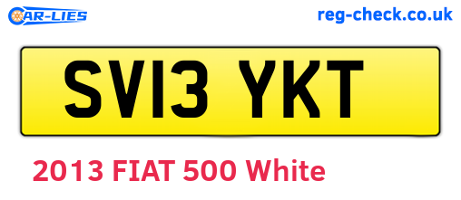 SV13YKT are the vehicle registration plates.