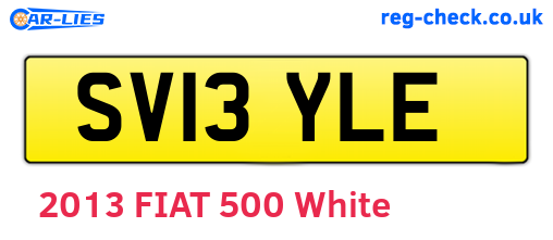 SV13YLE are the vehicle registration plates.