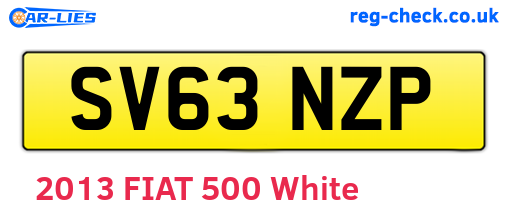SV63NZP are the vehicle registration plates.