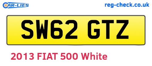 SW62GTZ are the vehicle registration plates.