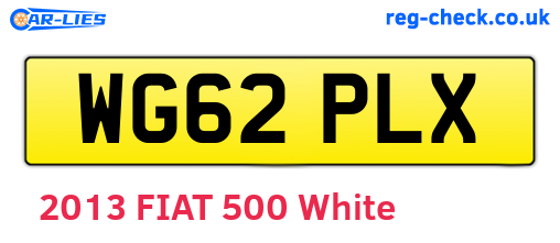 WG62PLX are the vehicle registration plates.