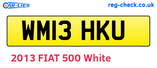 WM13HKU are the vehicle registration plates.