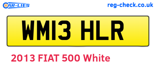 WM13HLR are the vehicle registration plates.