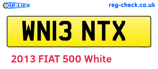 WN13NTX are the vehicle registration plates.
