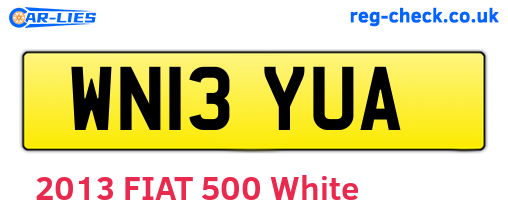 WN13YUA are the vehicle registration plates.