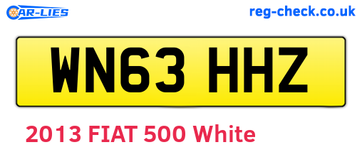 WN63HHZ are the vehicle registration plates.