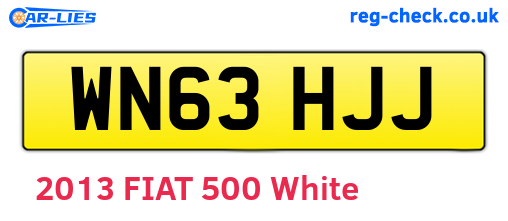 WN63HJJ are the vehicle registration plates.