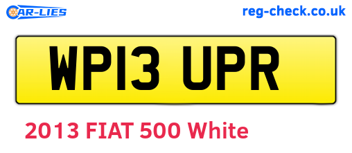 WP13UPR are the vehicle registration plates.