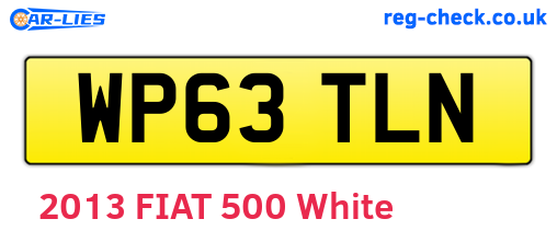 WP63TLN are the vehicle registration plates.