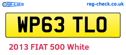 WP63TLO are the vehicle registration plates.