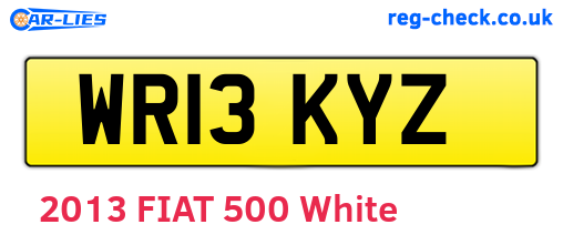 WR13KYZ are the vehicle registration plates.