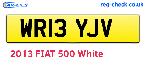 WR13YJV are the vehicle registration plates.