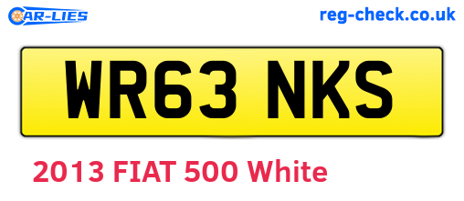 WR63NKS are the vehicle registration plates.