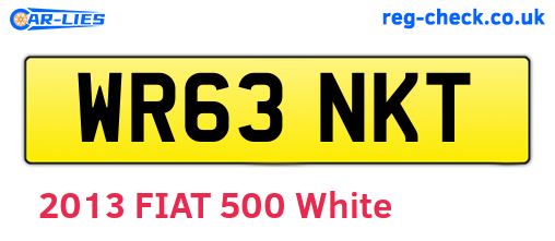 WR63NKT are the vehicle registration plates.