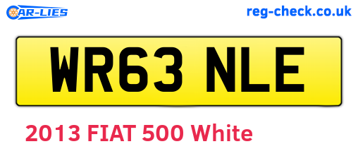 WR63NLE are the vehicle registration plates.