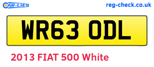 WR63ODL are the vehicle registration plates.