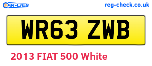 WR63ZWB are the vehicle registration plates.