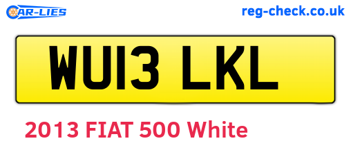 WU13LKL are the vehicle registration plates.