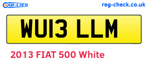 WU13LLM are the vehicle registration plates.