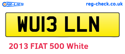 WU13LLN are the vehicle registration plates.