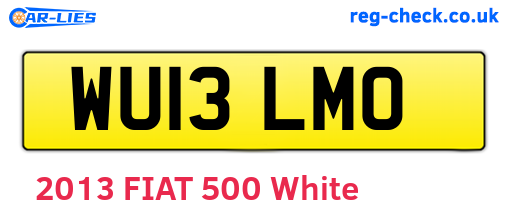 WU13LMO are the vehicle registration plates.