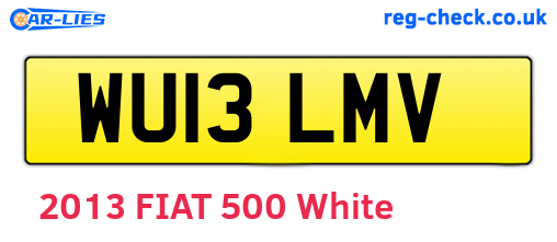 WU13LMV are the vehicle registration plates.