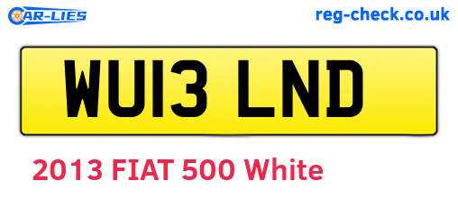 WU13LND are the vehicle registration plates.