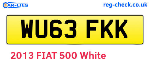 WU63FKK are the vehicle registration plates.