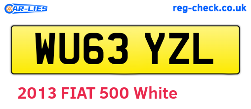WU63YZL are the vehicle registration plates.