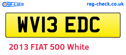 WV13EDC are the vehicle registration plates.