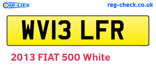 WV13LFR are the vehicle registration plates.