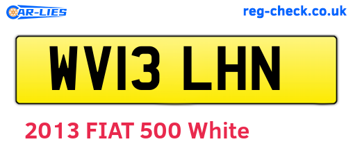 WV13LHN are the vehicle registration plates.