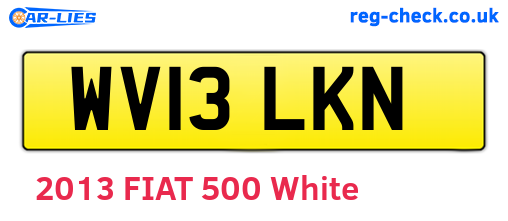 WV13LKN are the vehicle registration plates.