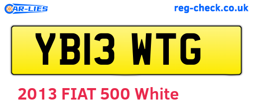 YB13WTG are the vehicle registration plates.