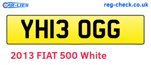 YH13OGG are the vehicle registration plates.