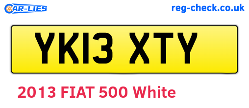 YK13XTY are the vehicle registration plates.