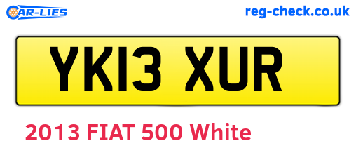 YK13XUR are the vehicle registration plates.