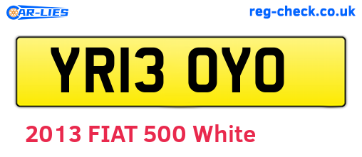 YR13OYO are the vehicle registration plates.