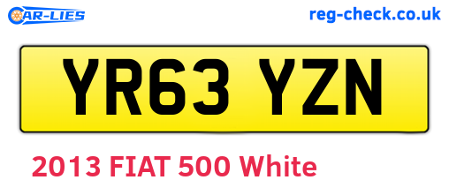 YR63YZN are the vehicle registration plates.