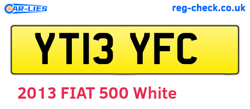 YT13YFC are the vehicle registration plates.