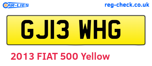 GJ13WHG are the vehicle registration plates.