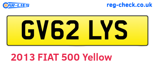 GV62LYS are the vehicle registration plates.